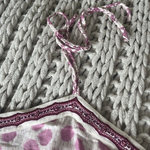 ZARA | Beaded and Embroidered Printed Halter Neck Blouse - Picture 3 of 7